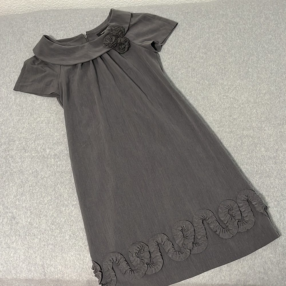 Vintage R&M Richards Office Dress Size 6 Retro Sheath Gray Career